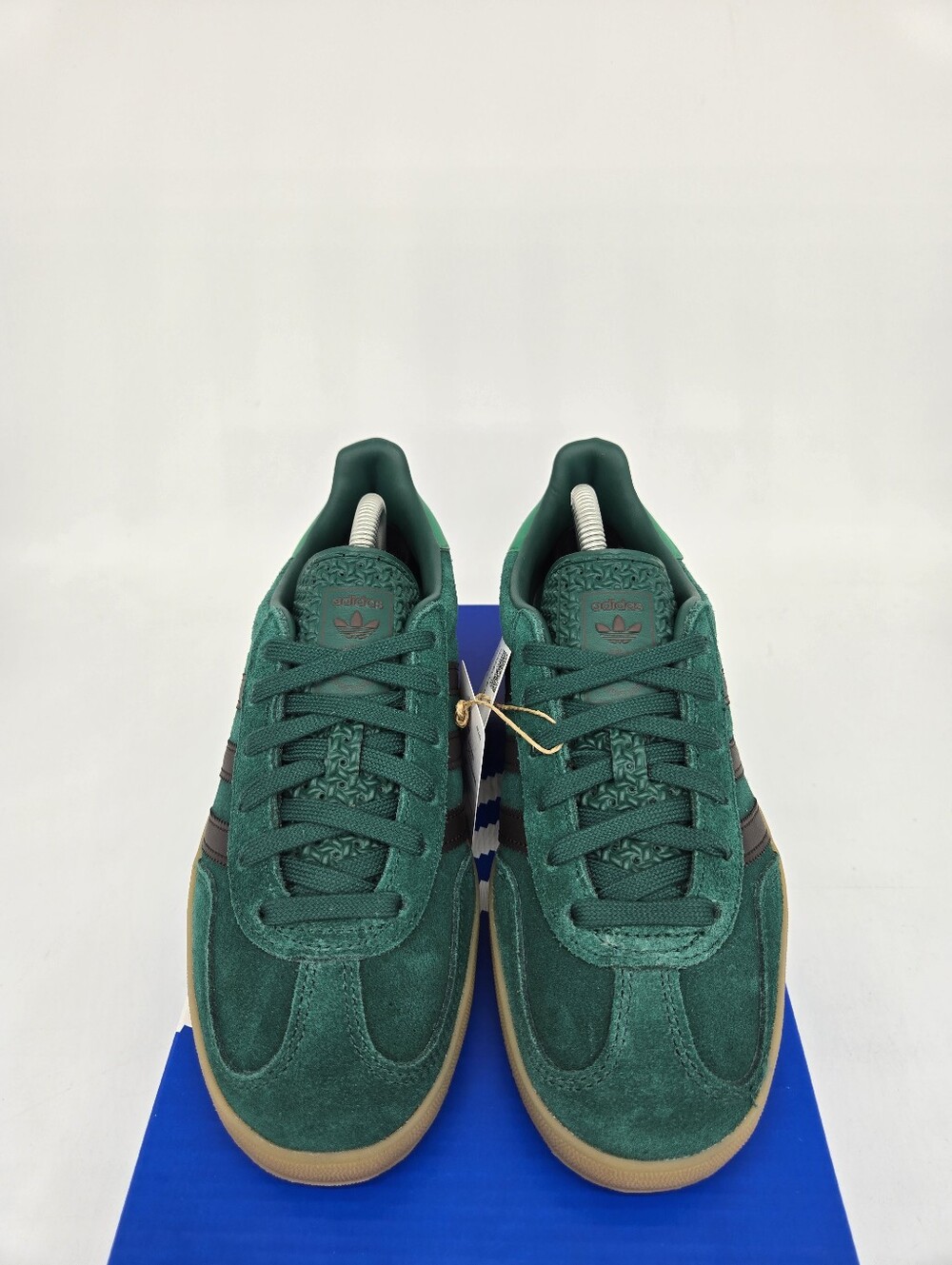 adidas Gazelle Indoor J Collegiate Green Aurora Coffee Shoes Size 6.5 - Picture 2 of 8